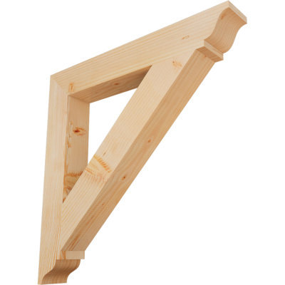 3 1/2"W x 28"D x 28"H Traditional Traditional Smooth Bracket, Douglas Fir