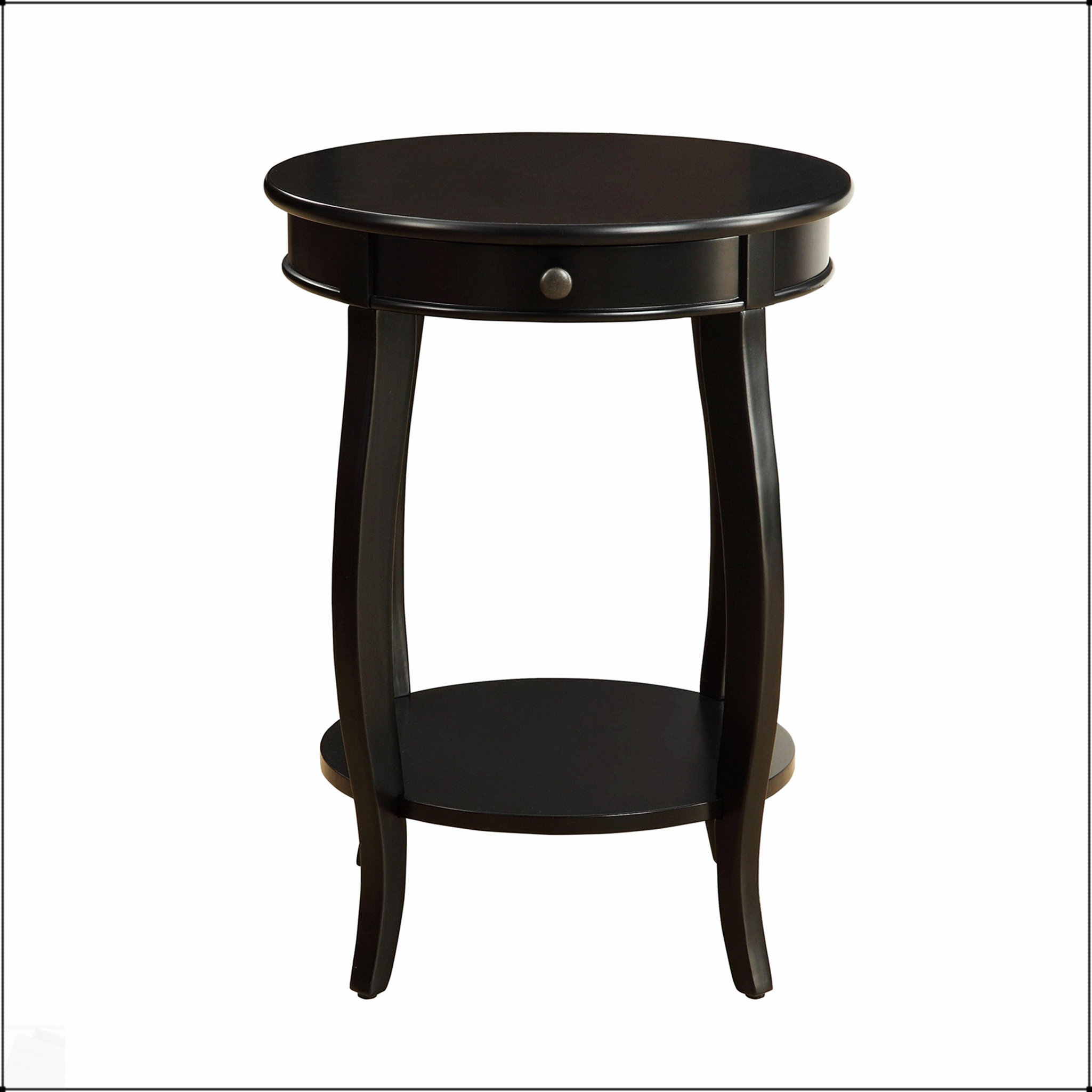 Red Rack Table Top View Red Barrel Studio Round Top Accent Table With 1 Drawer And Open Storage ...