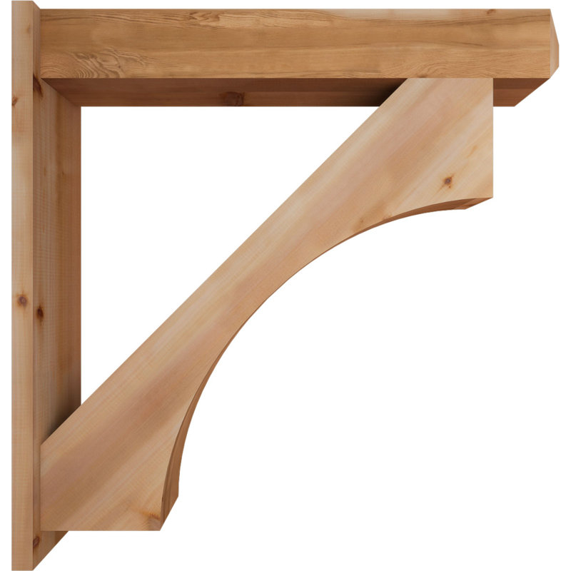 Persienne en bois rustique Westlake Craftsman, P 44 po x H 44 po, Cèdre rouge occidental l 7 1/2 po (lisse)