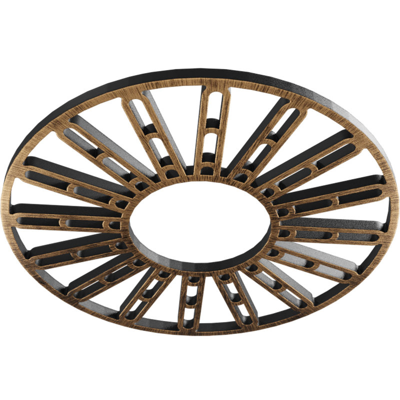 Médaillon de plafond en PVC de qualité architecturale Hale, H 30 po x l 30 po x P 1 po, Bronze vieilli
