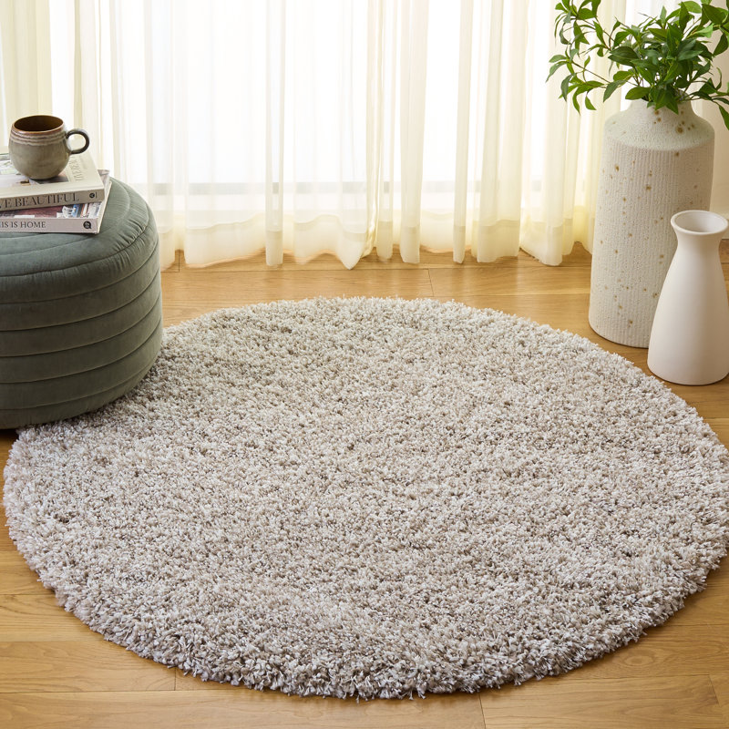 Tapis à poils longs Marrufo Performance, Rond 4 pi