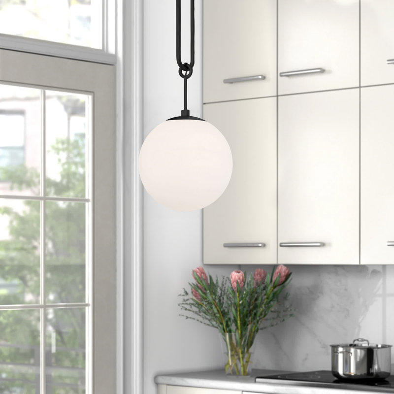 Luminaire suspendu 1 lumière Savoy House Becker en noir mat, Noir