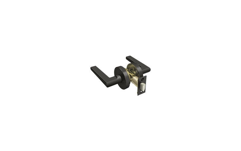 Deltana ZPLR3U26 Portmore Lever Passage, Universal Handing in Polished Chrome, Oil Rubbed Bronze