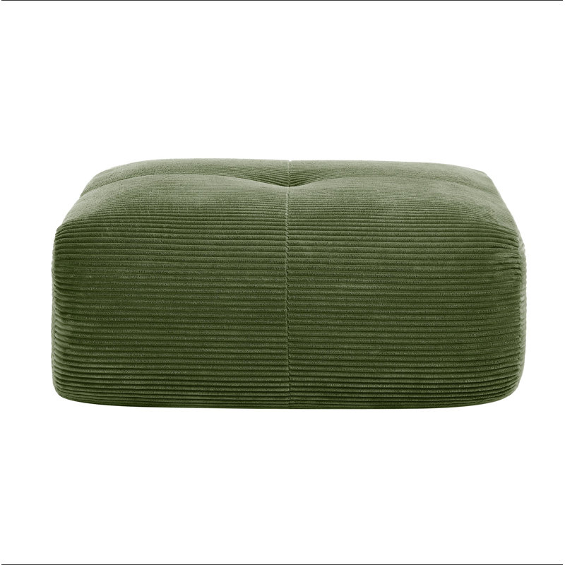 Canapé d'angle avec coussins en velours côtelé, 36.42" W, Brown Corduroy