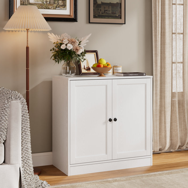 32" Tall 2 - Door Accent Cabinet, White