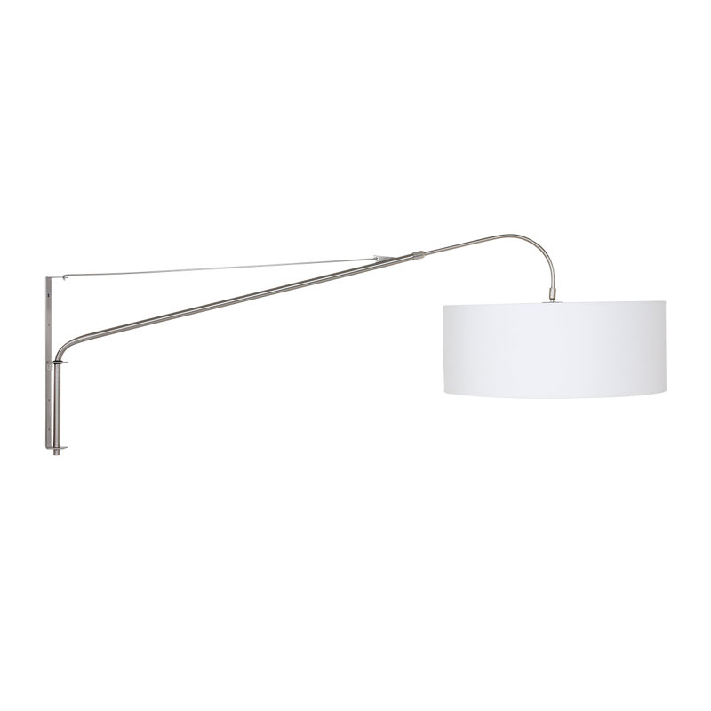 Owings Swing Arm Sconce, Steel, White