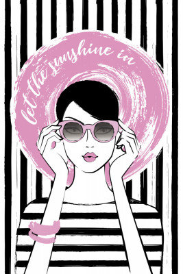 Wrapped Canvas Print, 121.92 cm H x 81.28 cm W, White/Pink