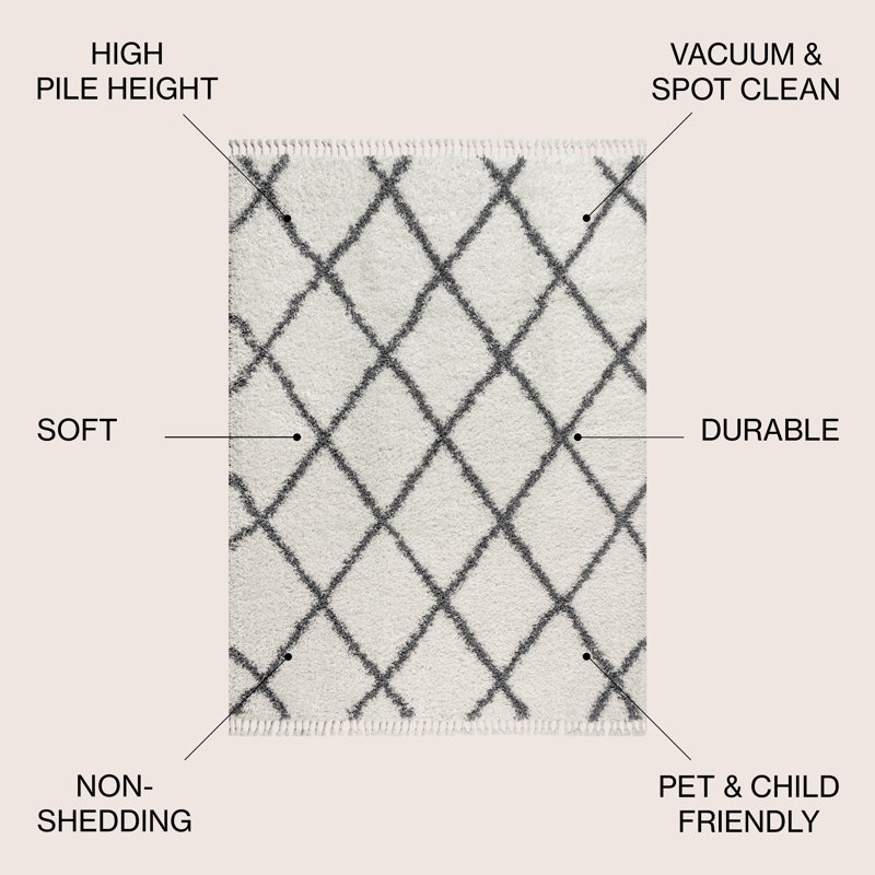 Tapis crème / gris Cantera, Rectangle 3 pi 1 po x 5 pi