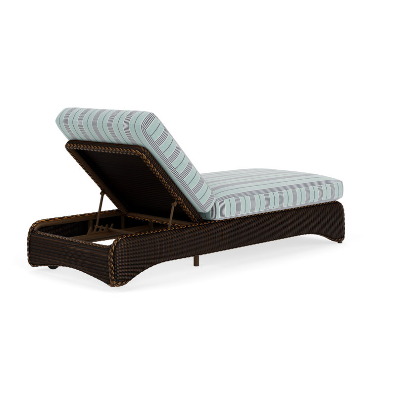 Loom Outdoor Chaise Lounge, Mink, Hansen Seaglass