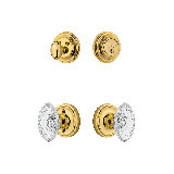 Nostalgic Warehouse Classic Rosette Entry Set with Crystal Victorian Knob