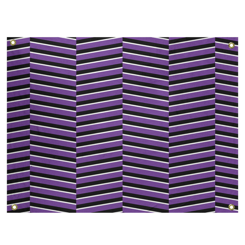 Jaya Polyester Tapestry, 59" H x 80" W, Purple/Black