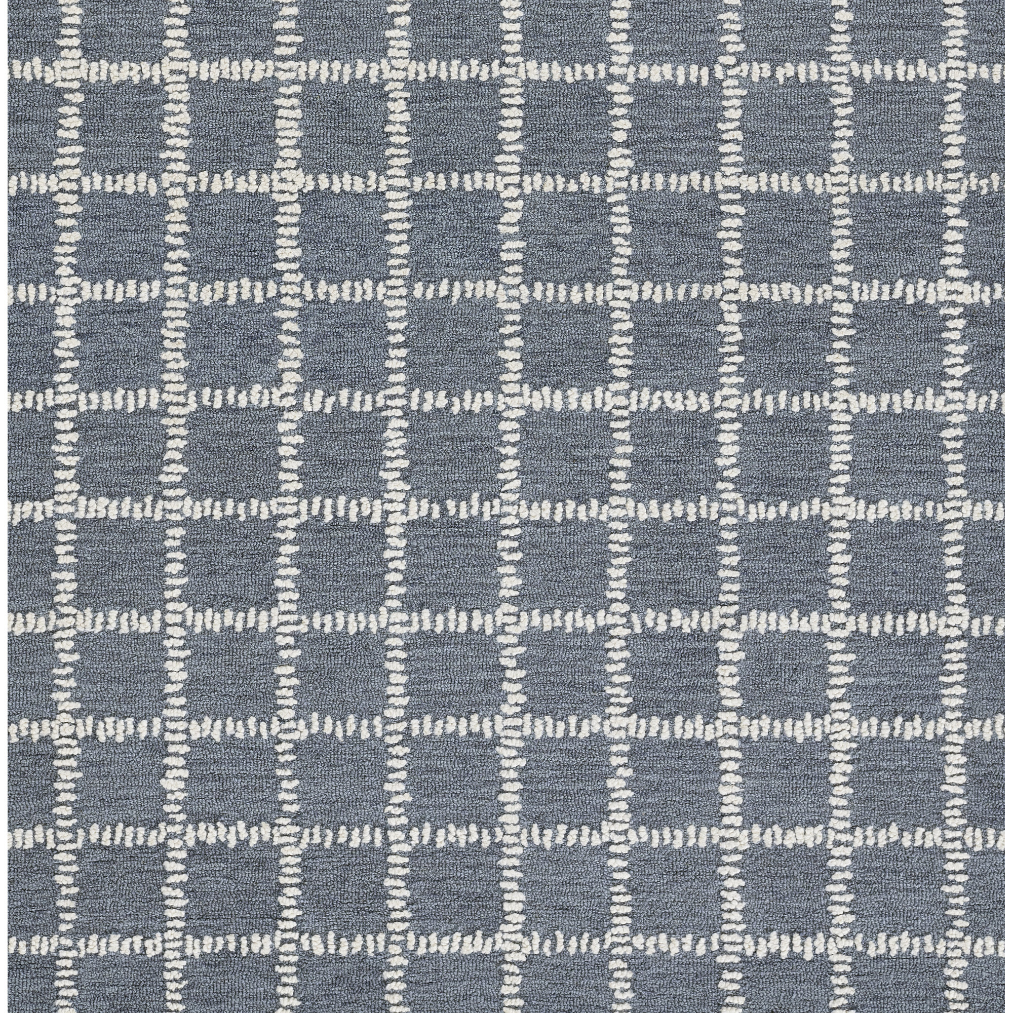 Lanora Hand Tufted Wool Blue Rug, Rectangle  2' x 3'