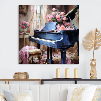 Vintge Piano Romantic Melodies 2 - Piano Metal Wall Art