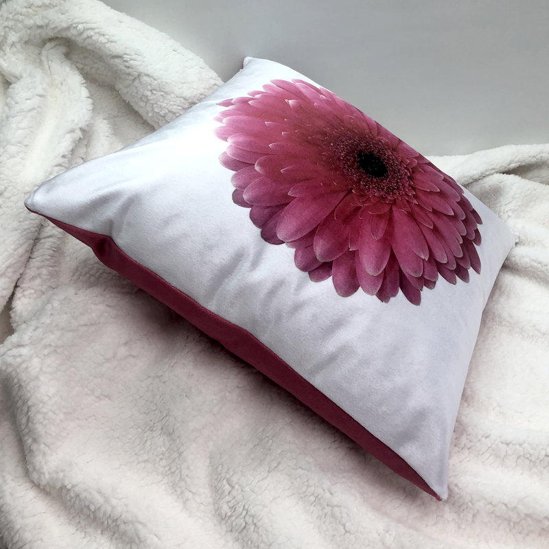 Floral Reversible Throw Pillow