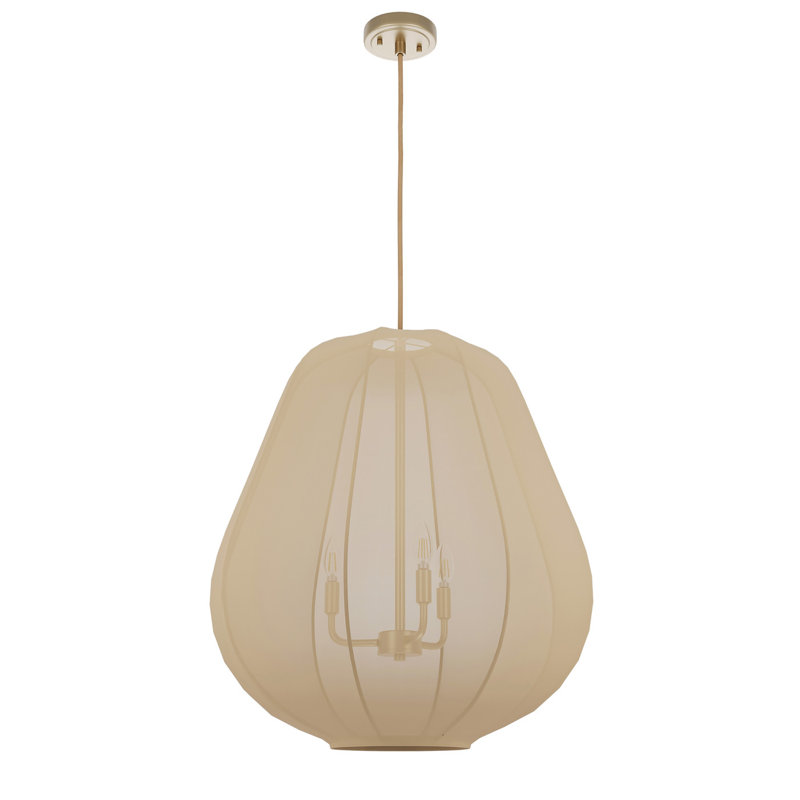 Luminaire suspendu bolo surdimensionné à intensité variable de 19,69 pouces Zynaria 3-E12