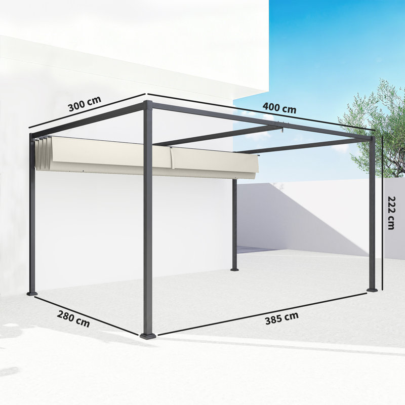 Pergola, 222cm H x 400cm W x 300cm D