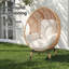 All-Weather Oversized Wicker Egg Chair, Outdoor Indoor Rattan Patio Egg Lounge Chairs With Cushion-2123149423