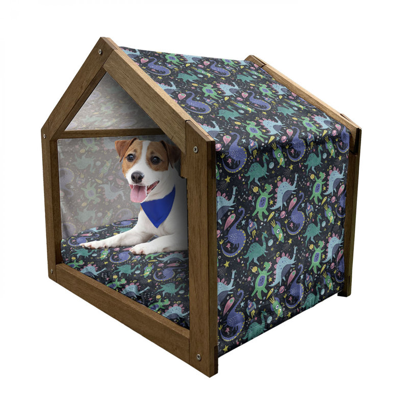 Niche pour chien en bois, H 32,28 po x l 39,37 po x P 28,35 po