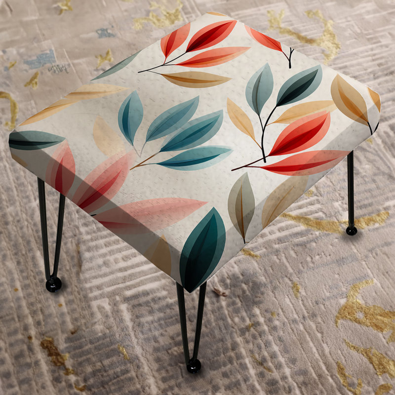 Modern Elegance - Repose-pieds rectangulaire floral