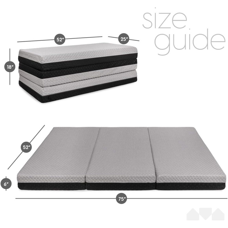 Matelas pour canapé-lit moelleux en mousse à mémoire de forme de 6 po Alwyn Home McKnightstown, Double