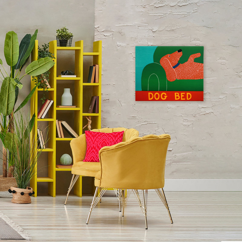 Toile pour lit de chien, conception par Stephen Huneck, H 24 po x l 30 po