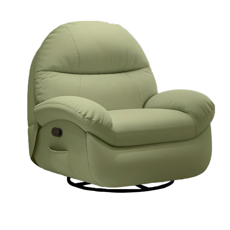 Ismaila Faux Leather Recliner, Green Faux Leather