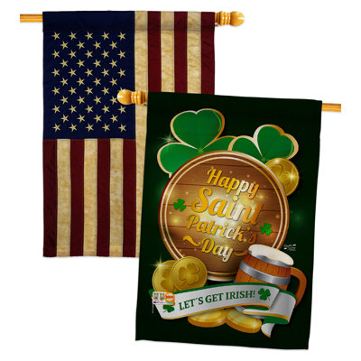 Drapeau de maison à 2 côtés en polyester / mélange de polyester 40 x 28 po