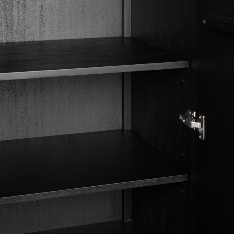 Sullivan Chest-Saddle Tan, Brushed Black Acacia Solid