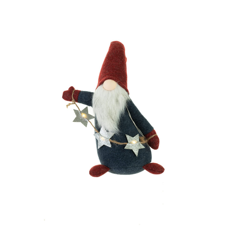Gnome à DEL debout agitant