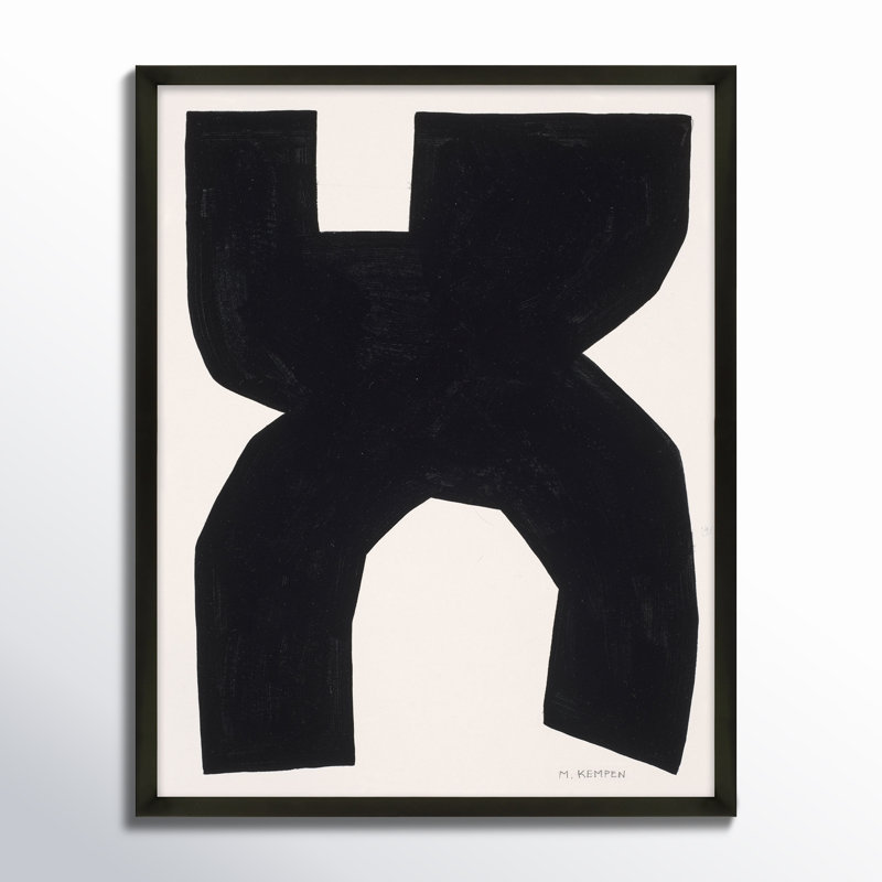 Module On White 1 by Michael Kempen, 20" H x 16" W x 1.25" D, Black