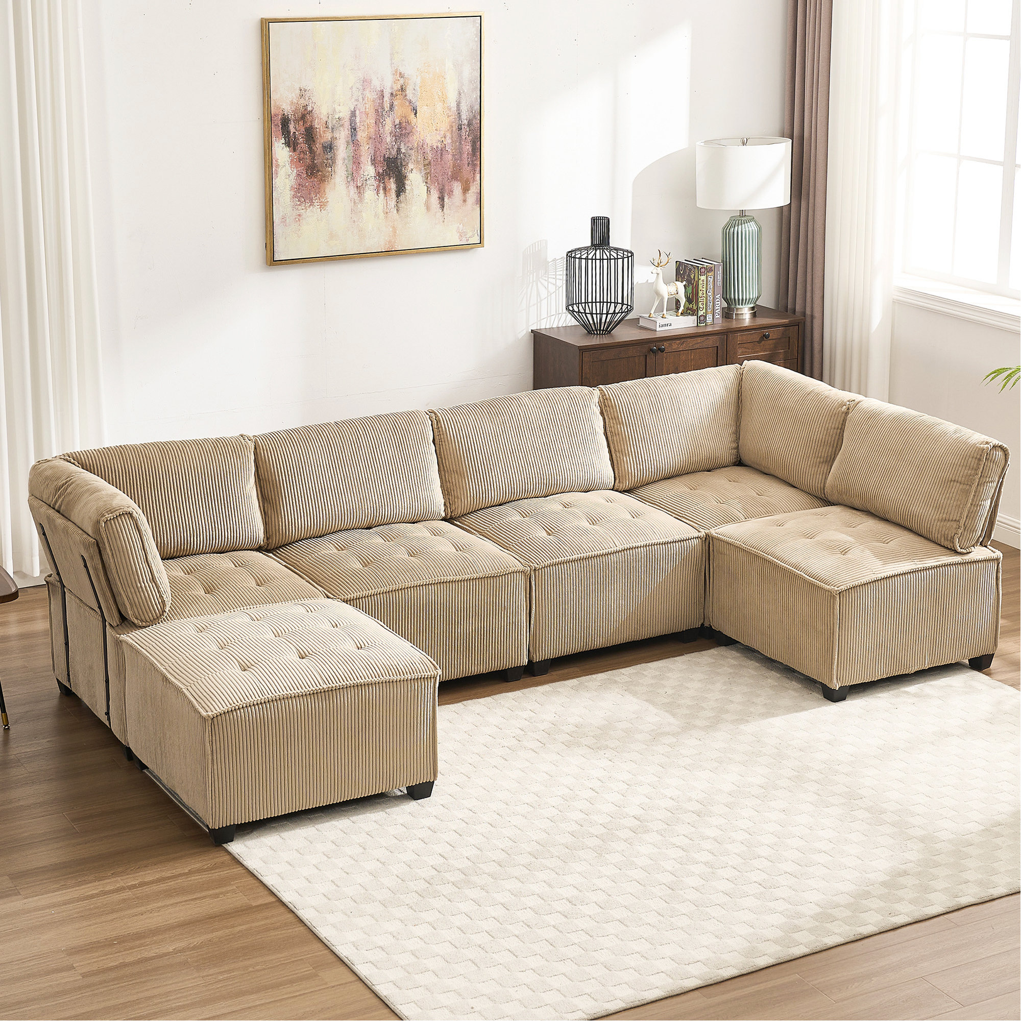 Latitude Run® Modular Sectional Sofa U Shaped Modular Couch with ...