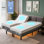 Lit réglable Renanim SerenityFlex avec matelas en mousse à mémoire de forme 14 po, massage, USB, télécommande et application