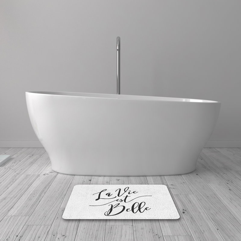 Tapis pour salle de bain Fairwood, Blanc