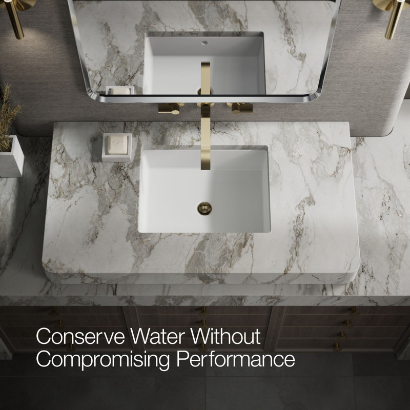 Components Wall-Mount Bathroom Sink Faucet Trim, Vibrant French Gold