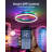 RGB Ceiling Fan with Lights, low profile ceiling fans with lights and remote, Flush Mount LED Fan Light, Modern Bladeless Fandelier for Bedroom Works with APP, 16IN Black-2141165949