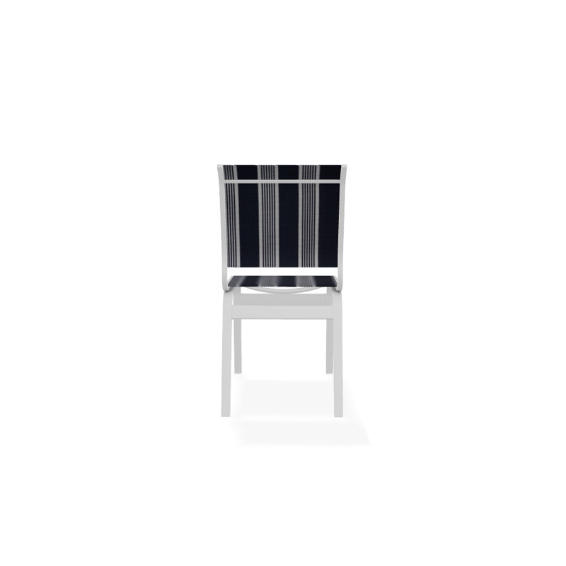 Chaise d'appoint de salle à manger Hiraku, Blanc texturé, Nuit