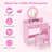 Kids Vanity Set Princess Pretend Play Vanity Table With Chair & Mirror & 4 Drawers-122269742