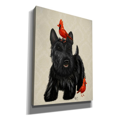 " Scottie Dog And Red Birds "