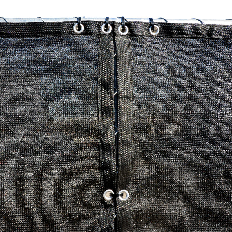 Black Polyethylene Privacy Fence Screen with Reinforced Grommets