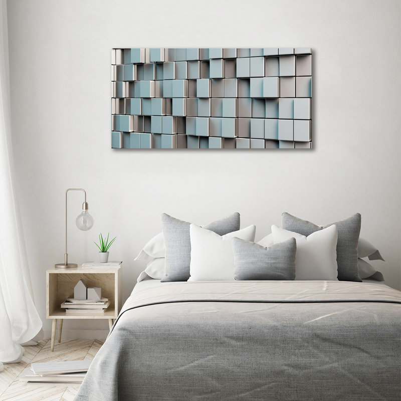 Wall Of Cubes - Wrapped Canvas Print