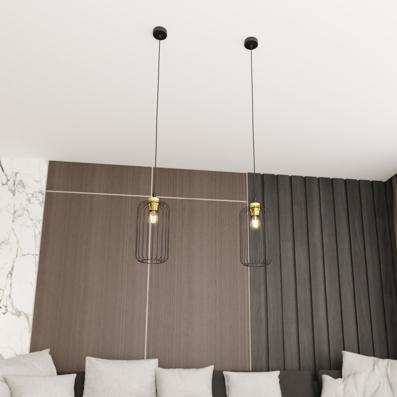 Aginah 1 - Light Pendant, Matte Black/Gold