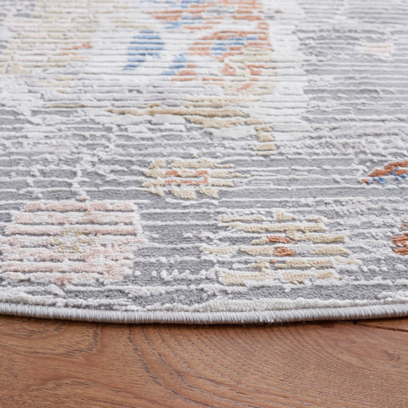 Eternal Performance Floral Rug, Round 6'7"
