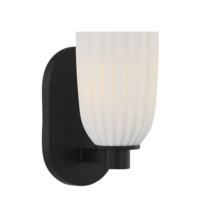 Aldegonde 1-Light Wall Sconce in Matte Black, Matte Black