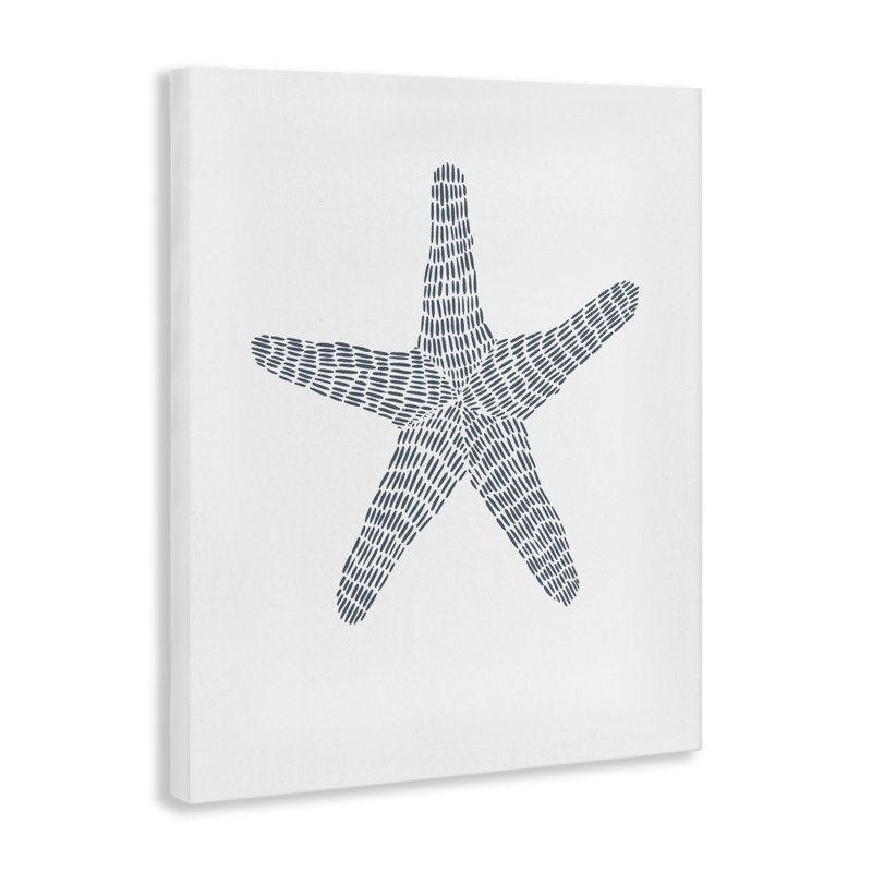 Étoile de mer sur toile blanche par Jetty Home, LLC, H 20 po x l 16 po
