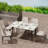 Annagh Stone Top Metal Base Dining Table-492560532-492564330