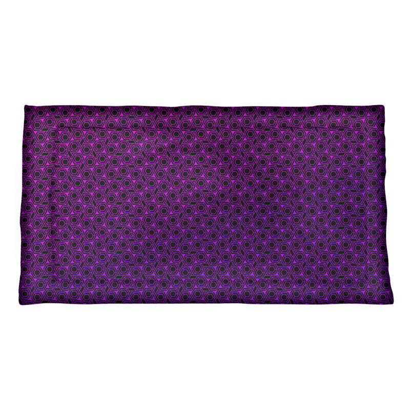 Taie décorative en treillis Katelyn Elizabeth, Microfibre, Très grand, Mauve / dégradé