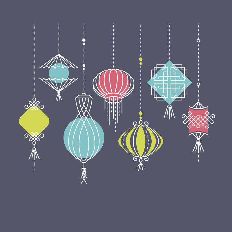Holiday Lanterns by SpringNymph - Wrapped Canvas Print, 30cm H x 30cm W