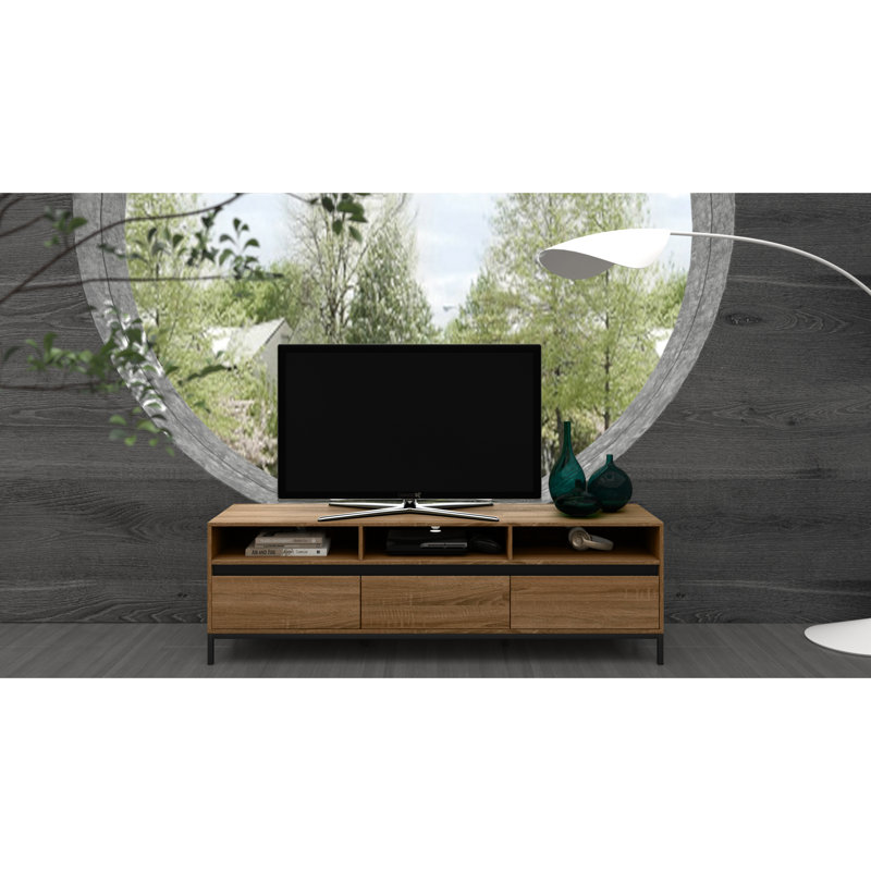 Allysse Unfinished TV Stand with Fireplace Included