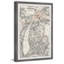 Railroad Map of Michigan - cadre photo-599422362