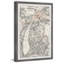 Railroad Map of Michigan - cadre photo-599422363